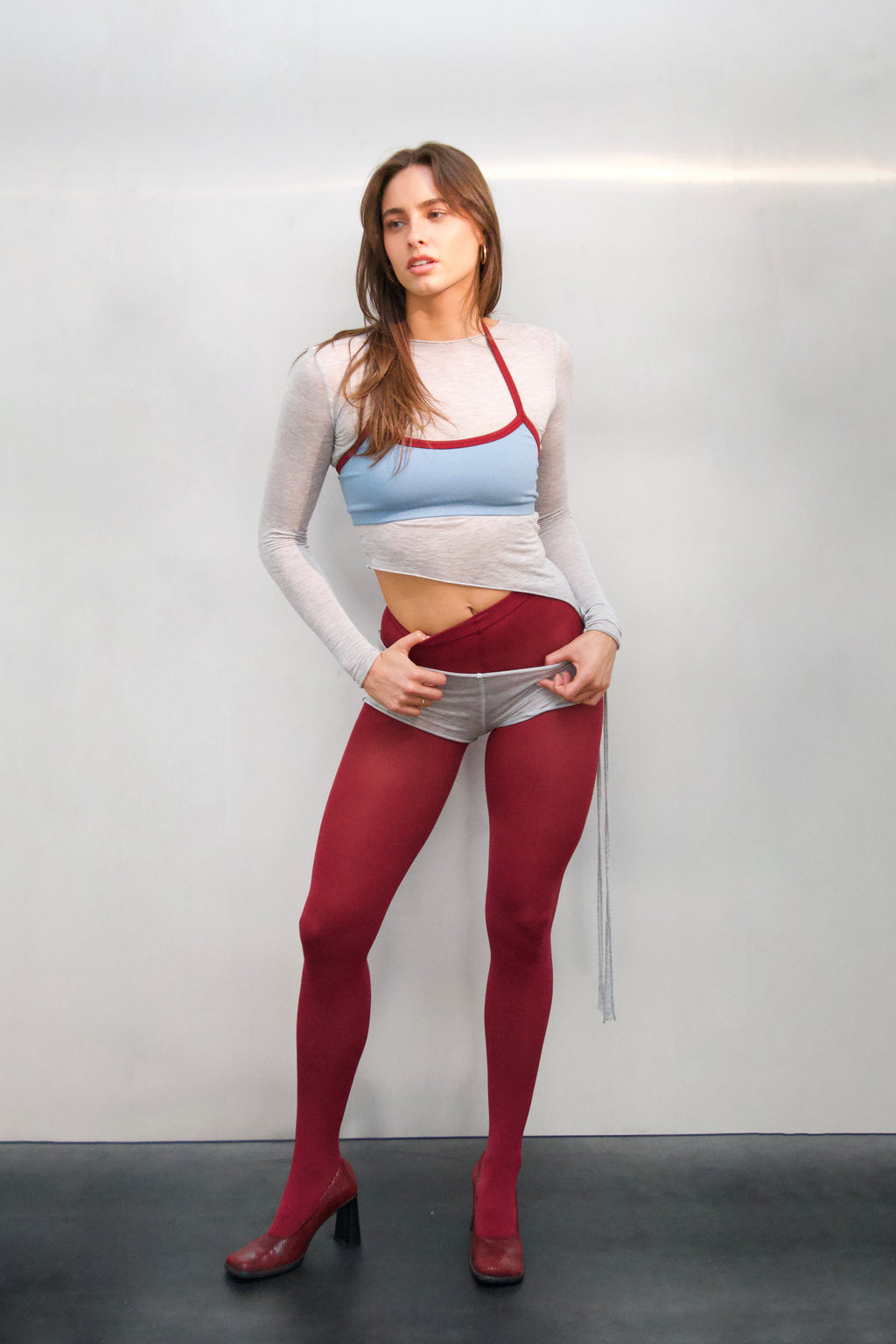 Barre Halter - Blue | Burgundy