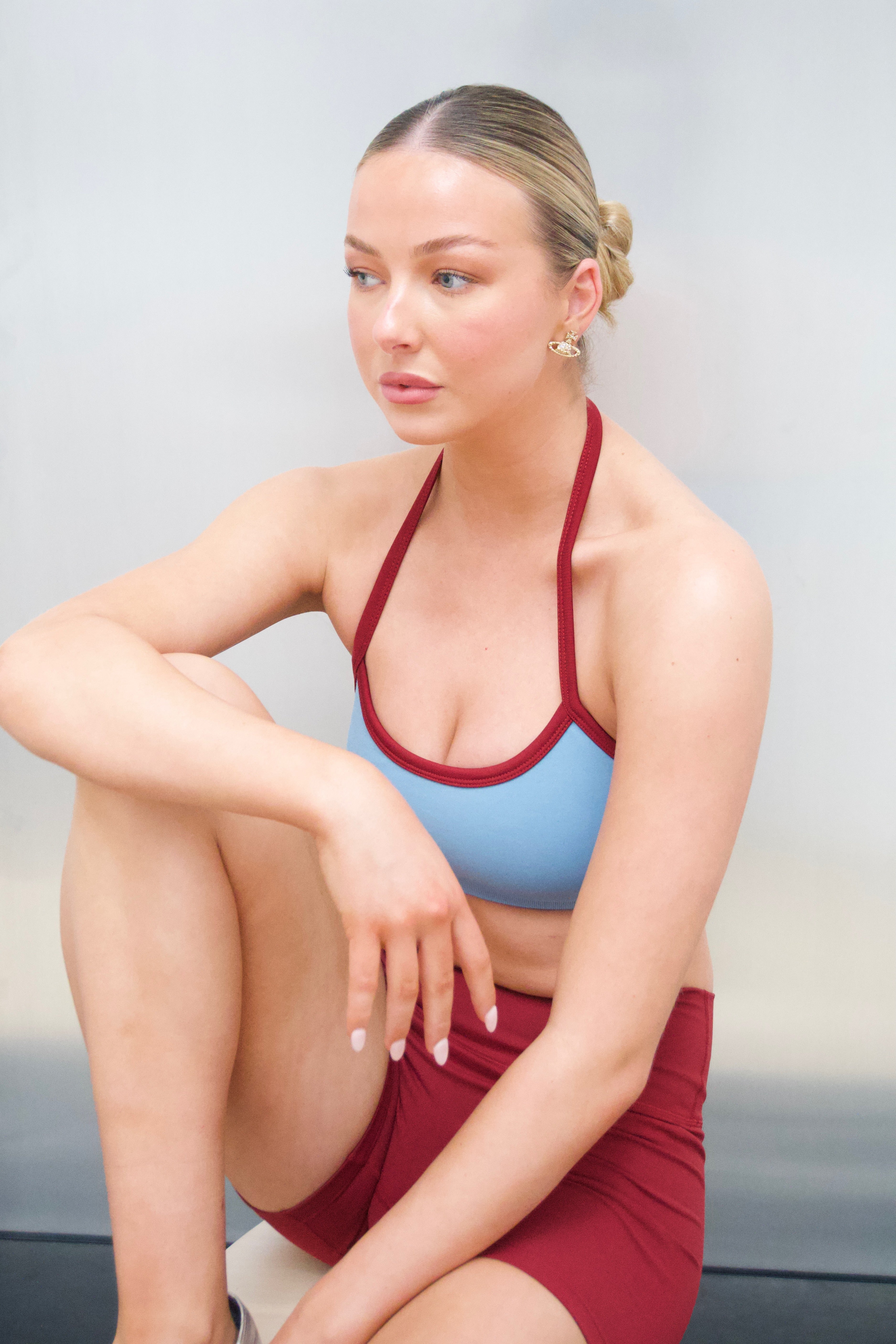 Barre Halter - Blue | Burgundy