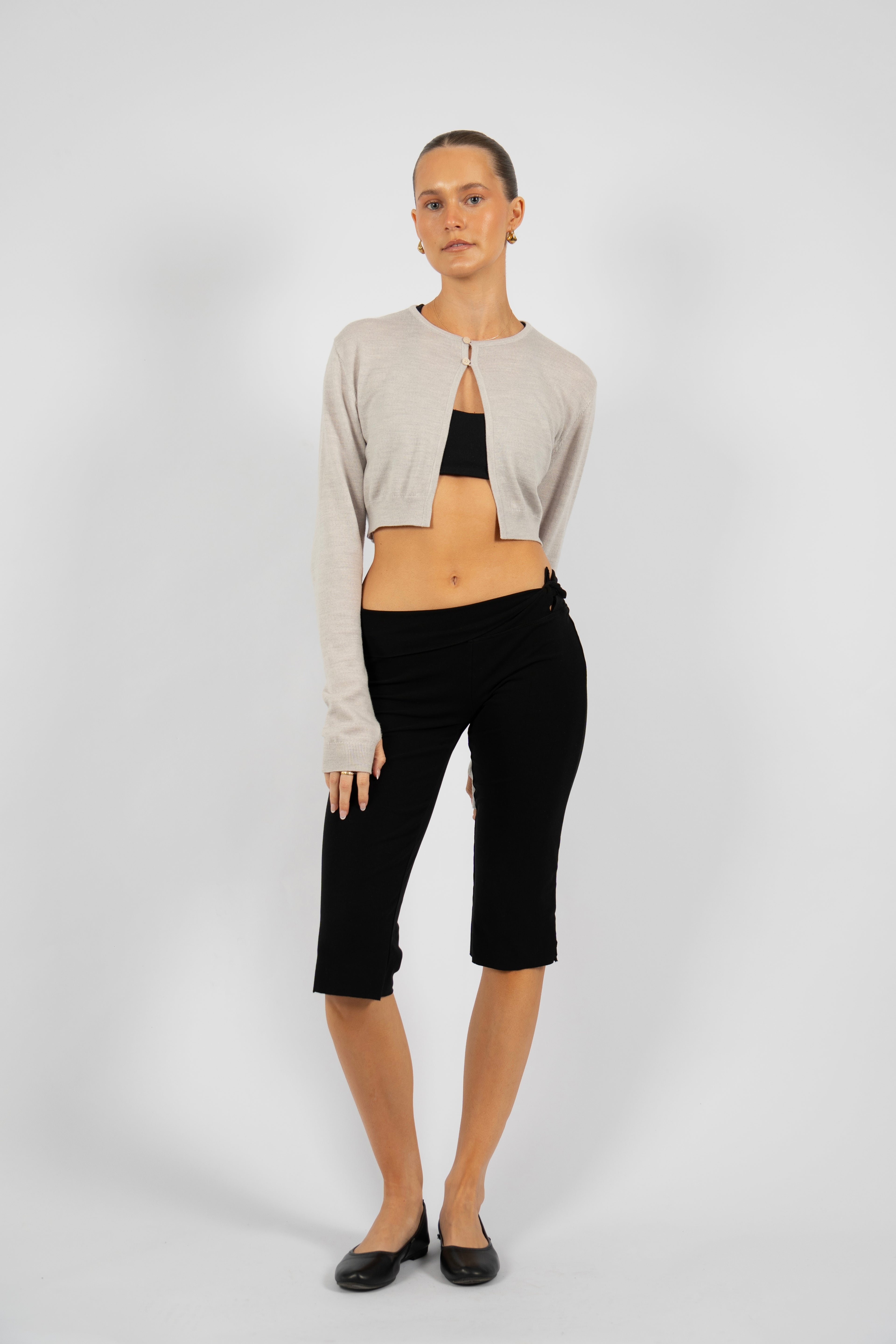 Cropped Cardigan - Cloud