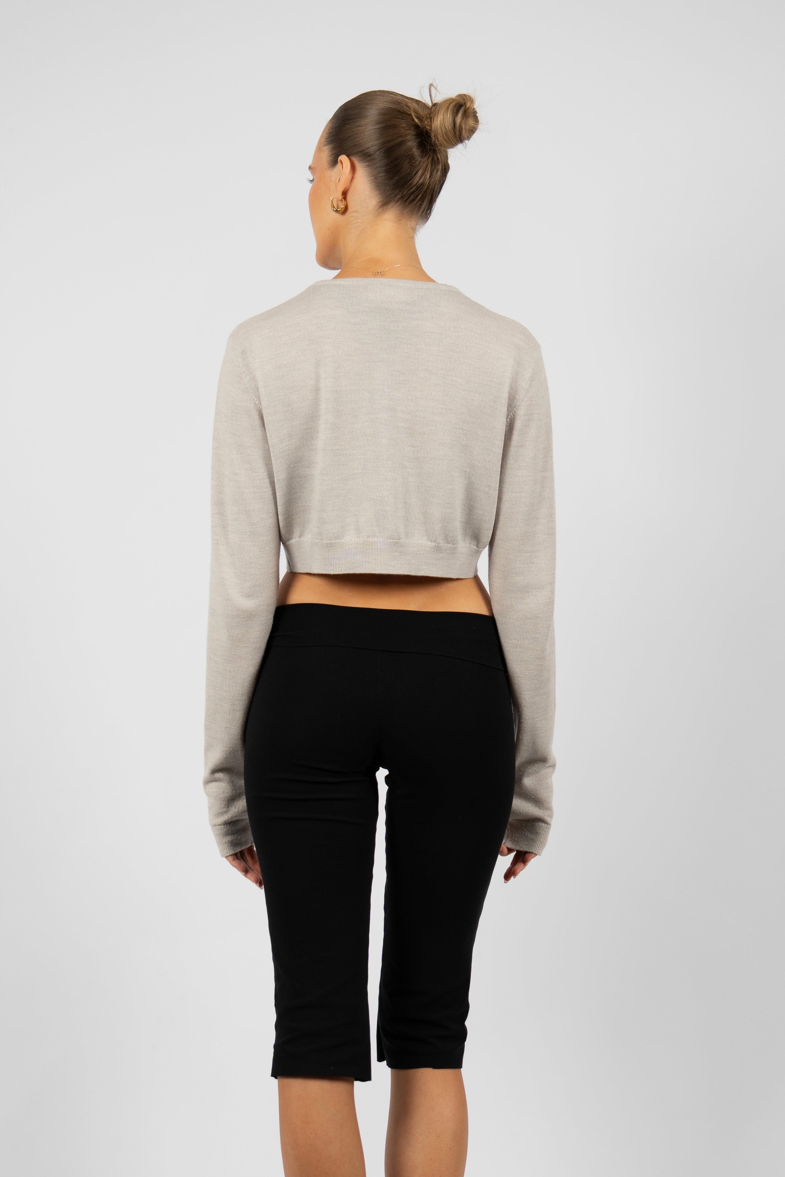 Cropped Cardigan - Cloud