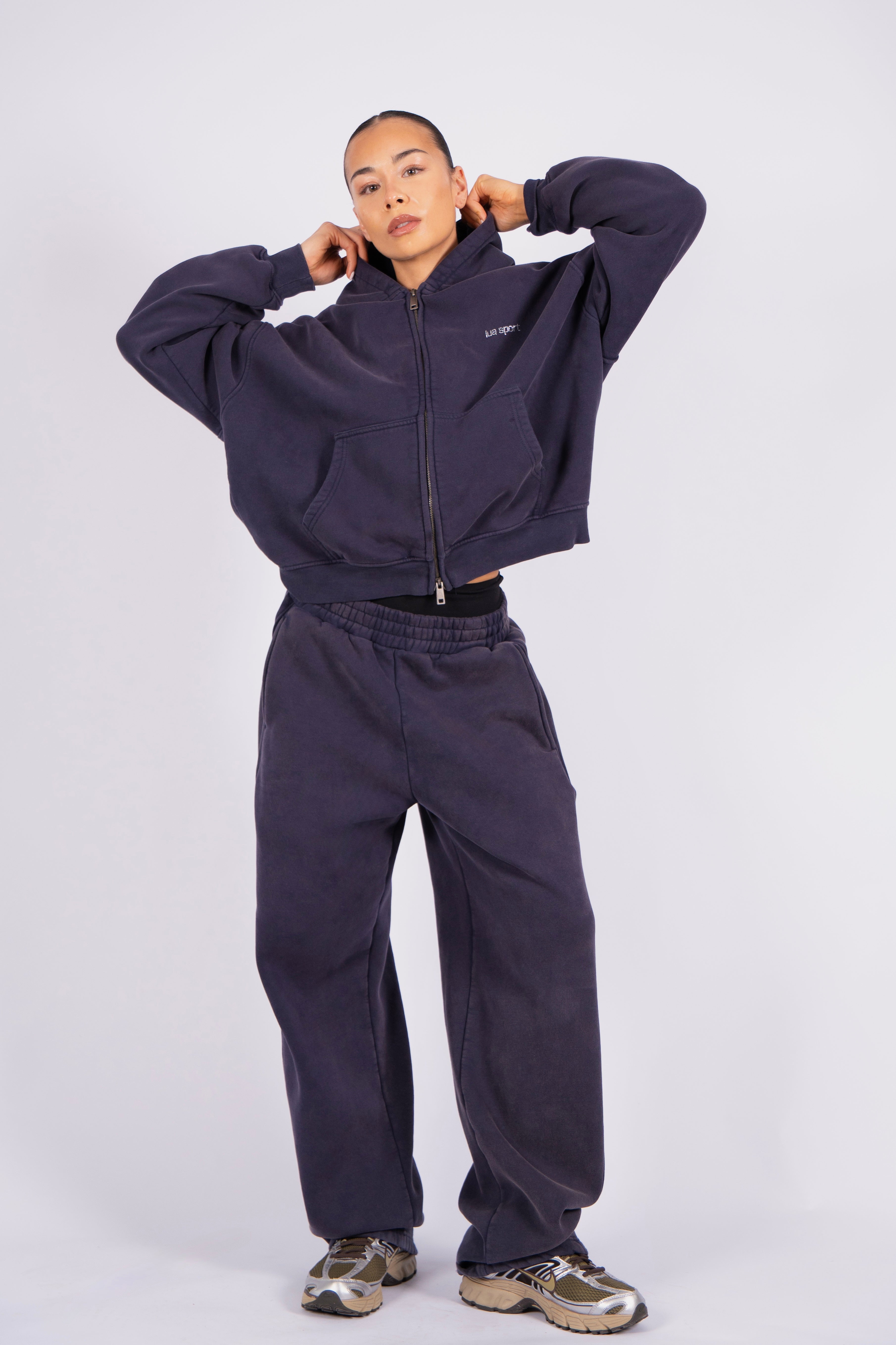 Rhinestone Track - Washed Indigo