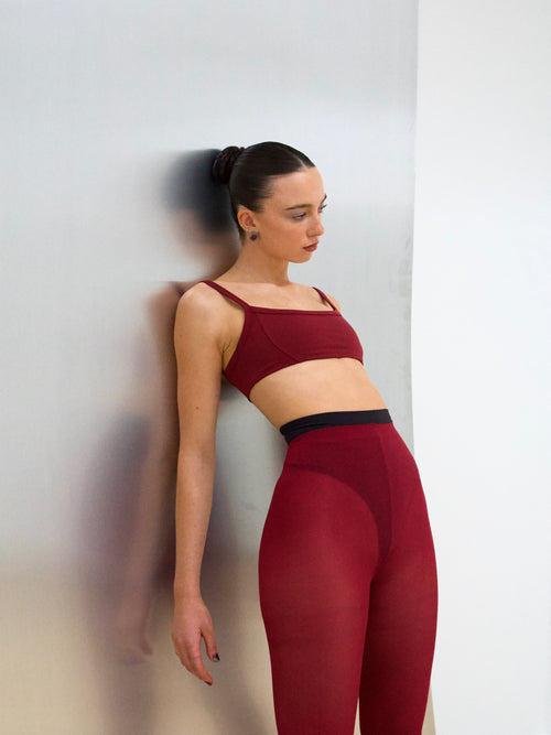 Cotton Touch Crop - Burgundy