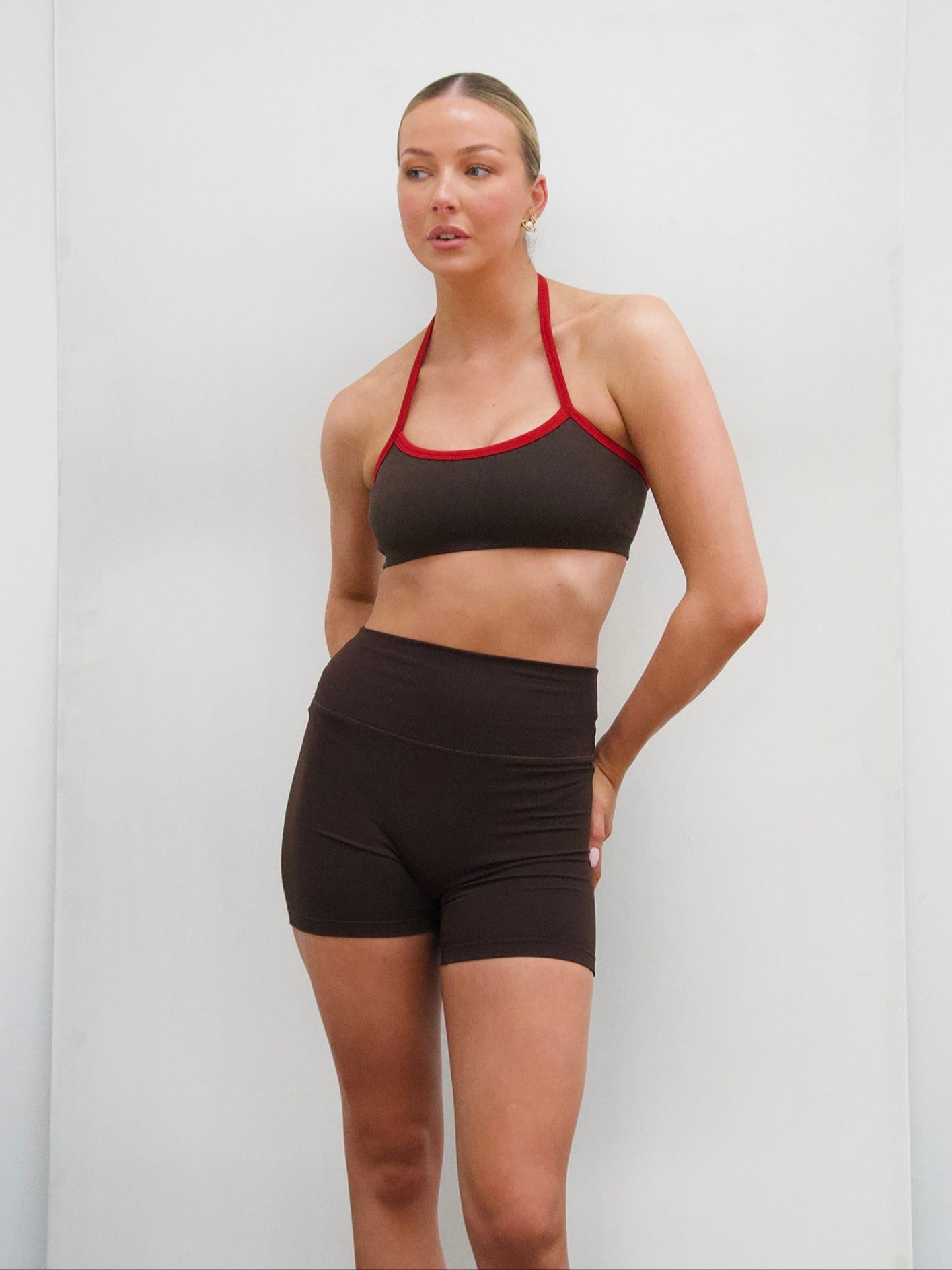 Knit Halter Crop - Choc | Cherry
