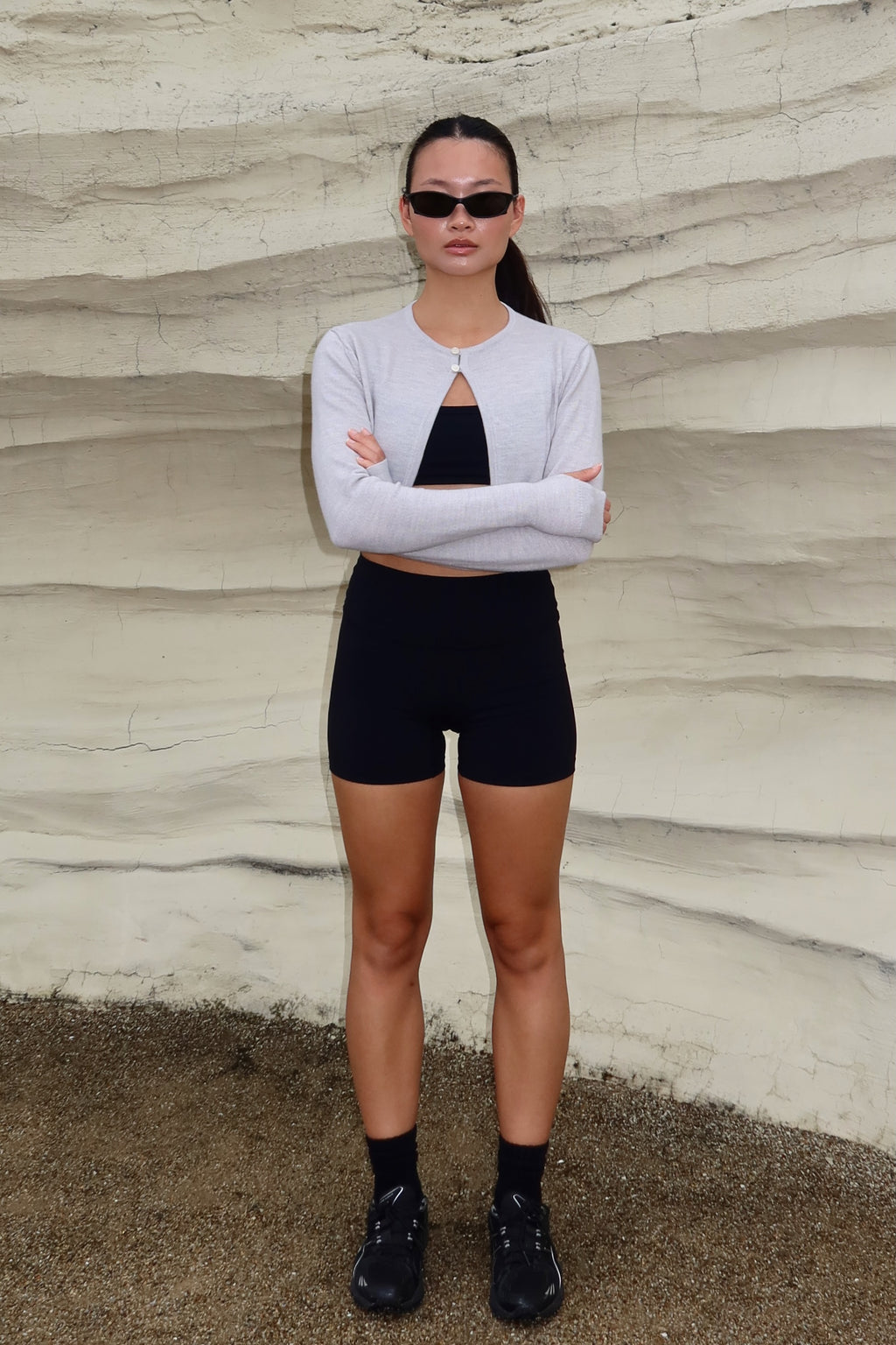 Cropped Cardigan - Cloud